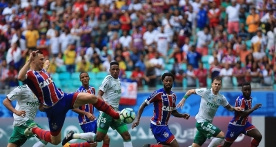 Bahia perde para o Palmeiras por 4 a 2 e deixa escapar invencibilidade dentro de casa na Série A