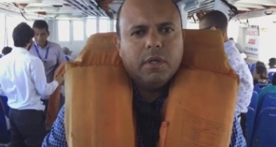 Embarcação faz manobra brusca e vereadores passam por susto em blitz na Travessia Salvador-Mar Grande